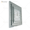 Venda imperdível relógio espelhado WXMC-078 diamante esmagado prata decoração de parede elegante relógio quadrado