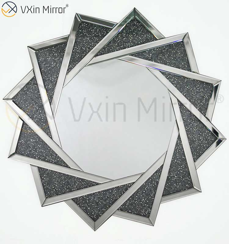 Venda imperdível WXM-1779 Design moderno 3d espelho adesivos de parede decoração de casa espelhos de parede prata