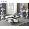 Mesa Lateral Personalizada WXF-1104 Cristal Mesa de Centro Espelhada Prata Caseira