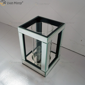 Nome personalizável moderno elegante WXCH-064 prata cristal espelhado castiçal para casamento em casa
