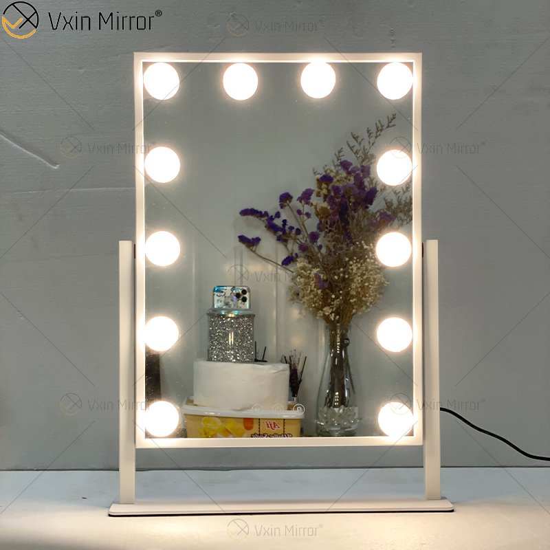 Espelho Oval Decorativo WXDL-122 Espelho de Maquiagem Hollywood Espelho com Luz Led para Quarto