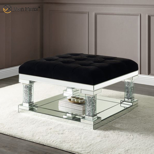 Moderna mesa de centro espelhada WXF-601 brilhante mesa lateral para sala de estar conjunto com sofá para conjunto