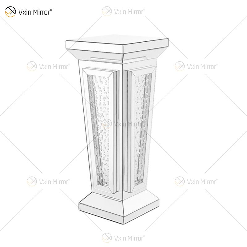 Mesa de cabeceira espelhada personalizada sob medida sofás mesas laterais para móveis domésticos WXF-2122