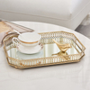 Venda imperdível espelho Vxin WXT-202203 decoração moderna moldura de metal dourado bandeja de espelho bandeja espelhada tamanho 6
