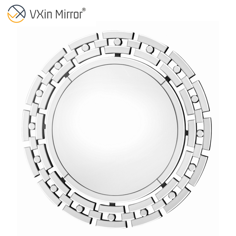 Espelho VXin WXM-1124 Moden Vidro Prata Espelho de Parede Decoração de Casa para Sala de Estar Quarto