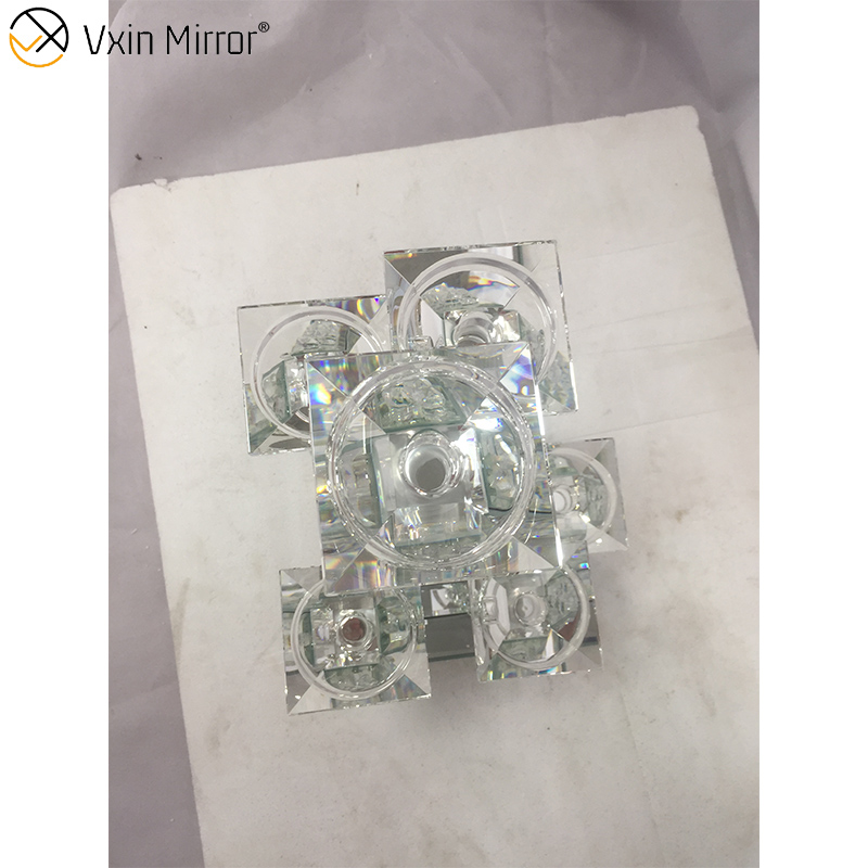 Suporte de vela profissional de fábrica Vxin WXCH-22 acrílico diamantes vidro 6 copos de vela