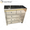 Cômoda de Prata Espelhada Armário de Corredor Armário de Vidro Quarto Móveis para Casa WXF-802