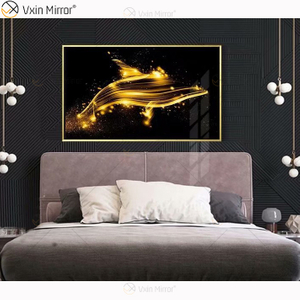 Cristal Porcelana Pintura Resina Revestida MDF Moldura Móveis Espelho Decorativo Parede Arte