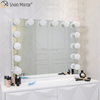 Estilos de curativos venezianos VXin WXDL-107 Sparkle Silver Hollywood Mirror Switch Control com lâmpadas de 3 cores