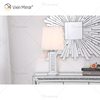Lâmpada de espelho de mesa Vxin WXTL-142 cristal prata elegante LED 3 cores luz LED para quarto