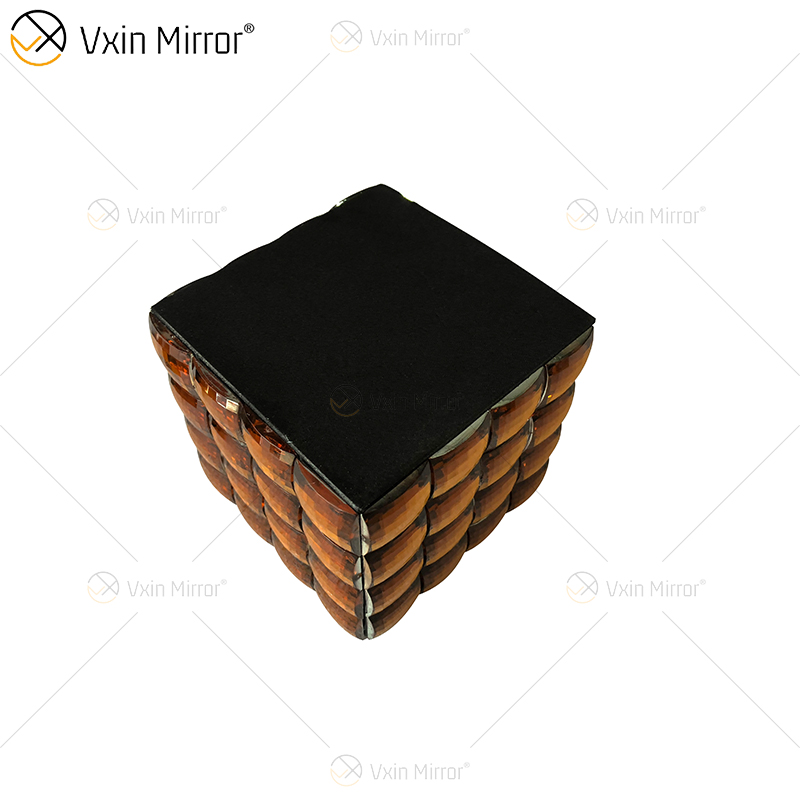 WXJB-31 VXin Decoração de Casa Cristal Prata Vidro Moderno Caixa de Jóias Espelhada