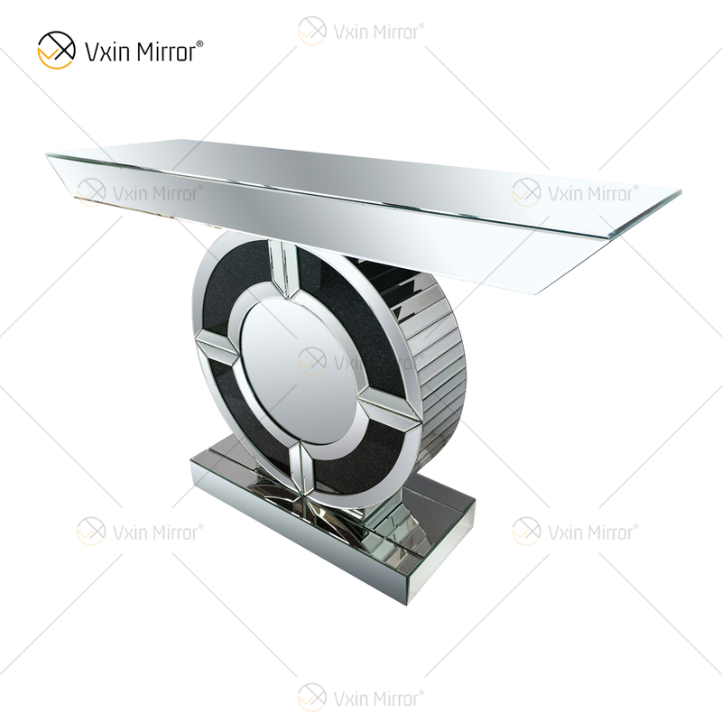 Decoração de casa WXWF-533 Preto Luxo Diamante Esmagado Console Mesa Móveis de Mesa