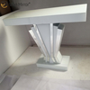 Uma Venda Decoração de Casa WXF-1218 Mesa Console Espelhada Moldura Branca Mais Popular Estilo Europeu Mesa Console Longa Parede Estreita