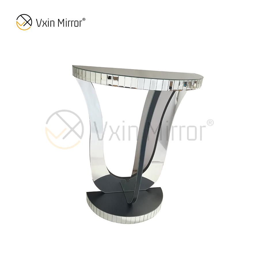 Espelho Vxin de venda imperdível WXF-2119 Elegante Xadrez Meia Mesa Lateral Espelhada Oval