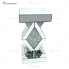 Barato Novo Design Vxin WXF-115-1 Decoração de Casa Mesa Lateral de Diamante Triturado Espelho Prata Móveis Mesa Lateral
