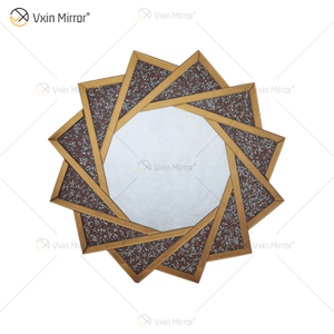 Venda imperdível VXin WXM-1779 moderno cristal prata diamante esmagado espelho pendurado na parede
