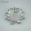 Fornecimento de fábrica Vxin espelho flor VX-07 castiçal de prata castiçal de cristal de lótus