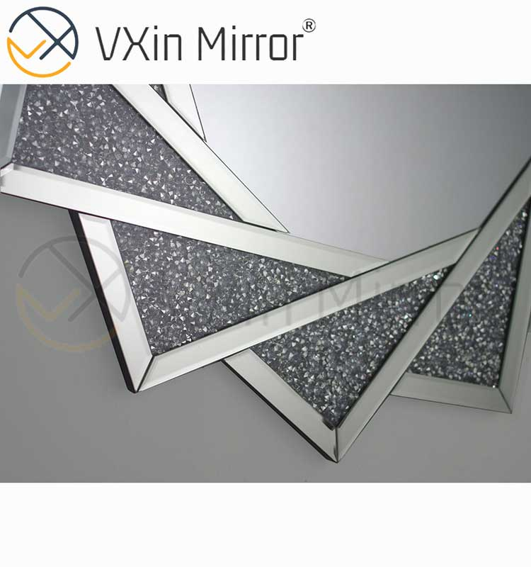 Venda imperdível WXM-1779 Design moderno 3d espelho adesivos de parede decoração de casa espelhos de parede prata
