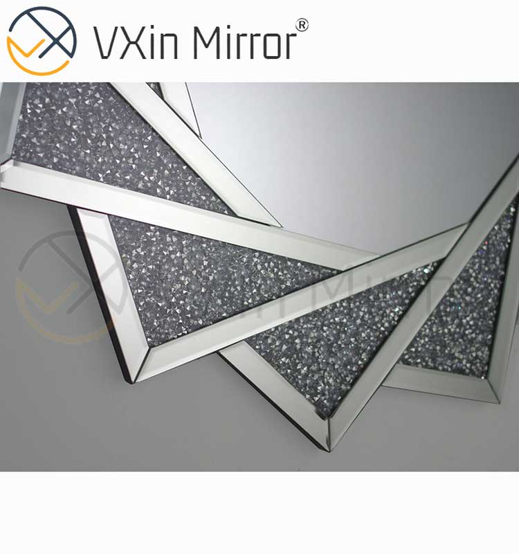 Venda imperdível WXM-1779 Design moderno 3d espelho adesivos de parede decoração de casa espelhos de parede prata