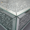 Mesa personalizada WXF-141 Diamante Triturado Prata Espelho Caseiro Mesa de centro