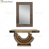 Mesa de console espelhada 3C diamante brilhante de fábrica original com espelho para móveis de sala de estar