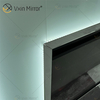 Novo design WXMF-096 LED prata fosco vidro sala de estar lareira espelho com inserção interna
