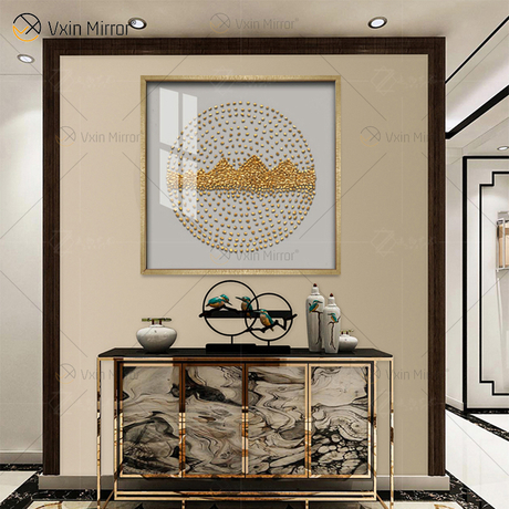 Design especial Vxin WXPA-016 Metal Wall Art Decor Decoração de Casa Luxo Sala de Estar Emoldurado Impressão em Tela para Casa Conjunto para Venda