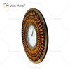 Venda imperdível prata WXC-071 cristal marrom dourado moderno espelho relógio de parede