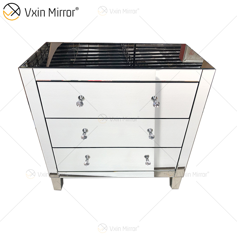 Armário de armário espelhado estilo clássico WXF-844 prata moderno muti tamanho personalizado