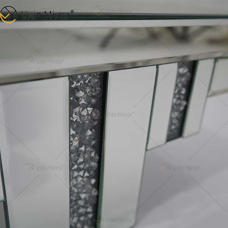 Vxin Factory Supply WXS-007-2 Prata Decoração de Parede Prateada Vidro Prata e Espelho de Cristal Prateleira de Parede para Parede