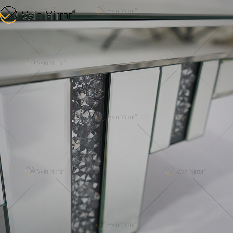 Vxin Factory Supply WXS-007-2 Prata Decoração de Parede Prateada Vidro Prata e Espelho de Cristal Prateleira de Parede para Parede
