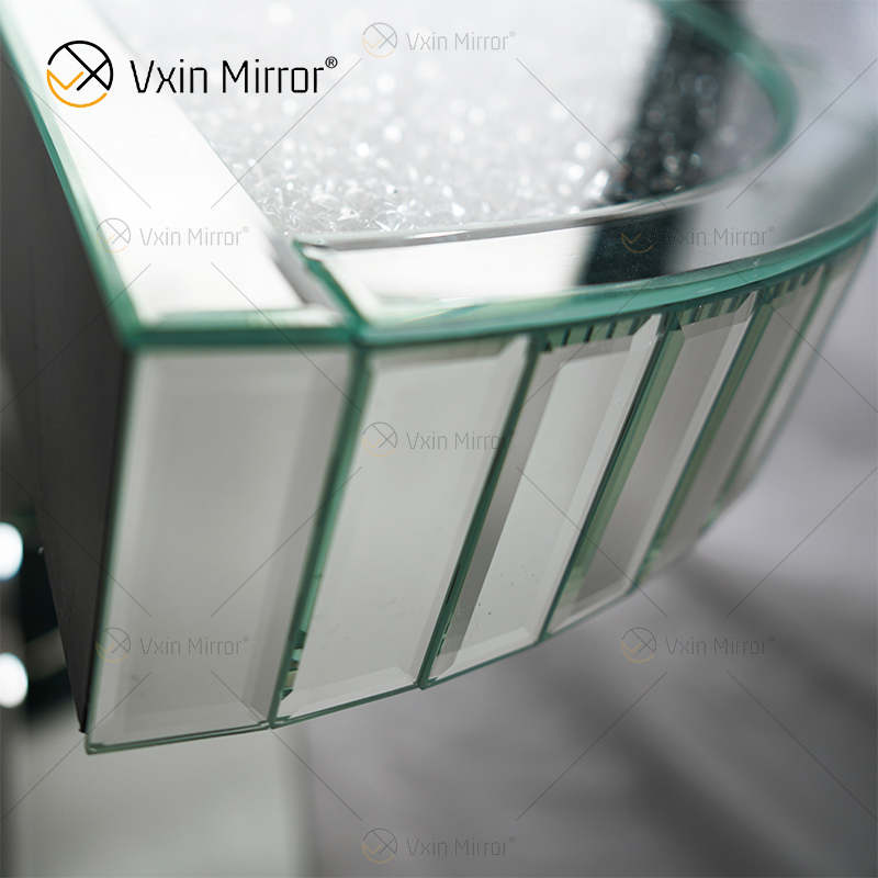 Atacado Móveis para Casa Mesa Console Com Espelho Moderno Cristal Esmagado Diamante Mesas Console