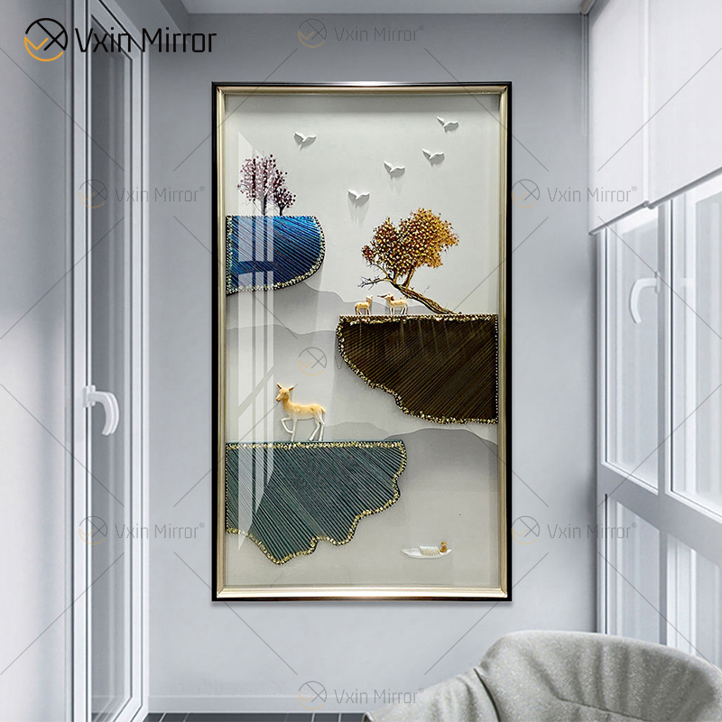 Moderno Minimalismo Branco Azul Pena Pintura Fotos Abstrato Luxo Rodada Lona Pôsteres Impressões Arte Nórdica de Parede Sala de Estar