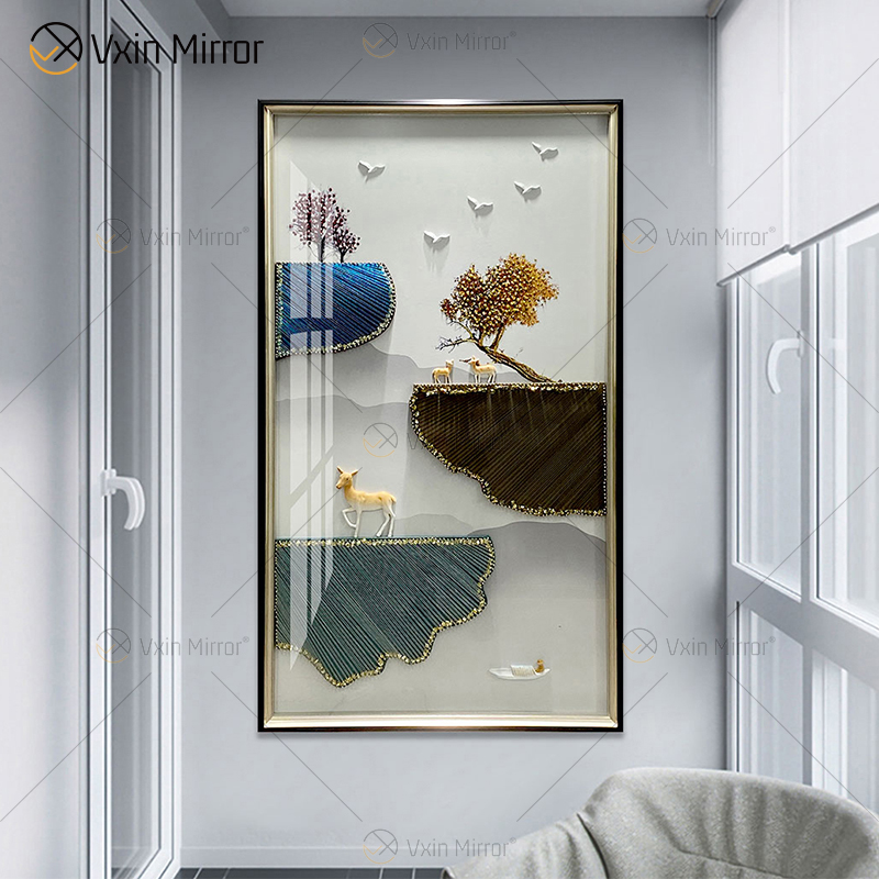 Moderno Minimalismo Branco Azul Pena Pintura Fotos Abstrato Luxo Rodada Lona Pôsteres Impressões Arte Nórdica de Parede Sala de Estar