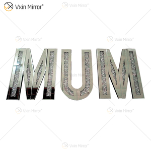 AMOR E CASA E MÃE E SEXY Doce e adorável decoração de casa Espelhos Morden Wall Decoração Diamante