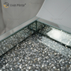 Fornecimento de fábrica WXMT-016 decoração moderna prata esmagado diamante bandeja retangular espelhada