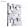 Espelho VXin WXM-1548 Moden Prata Vidro 3D Decorativo Espelho de Parede Decoração de Casa para Sala de Estar Quarto