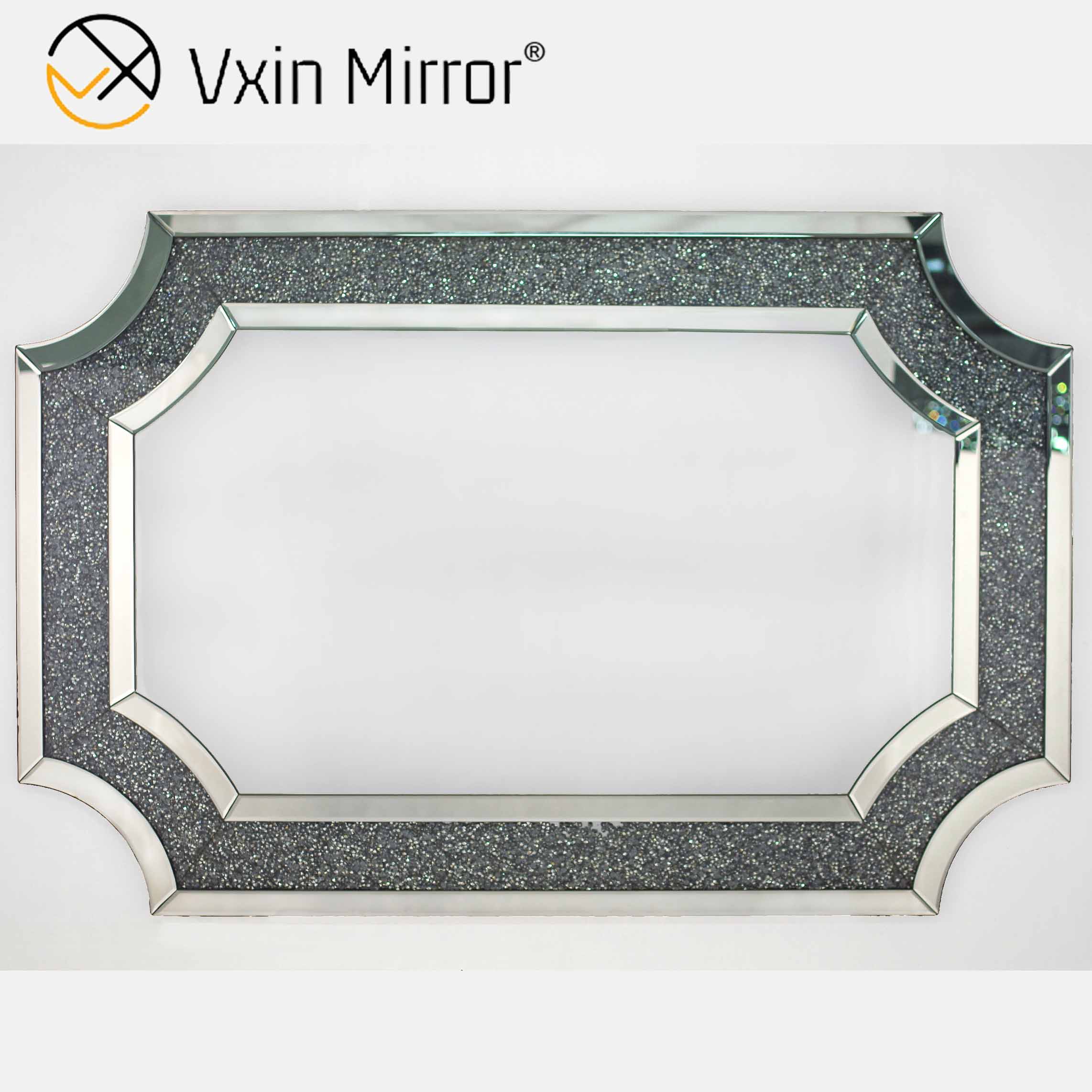 O mais novo Vxin Espelho Prata Móveis Crush Diamond Mesa Console Espelhada com Espelho de Comprimento