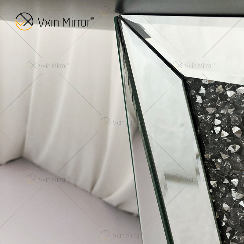 Mesa de console espelhada de diamante Vxin decoração moderna para casa de luxo