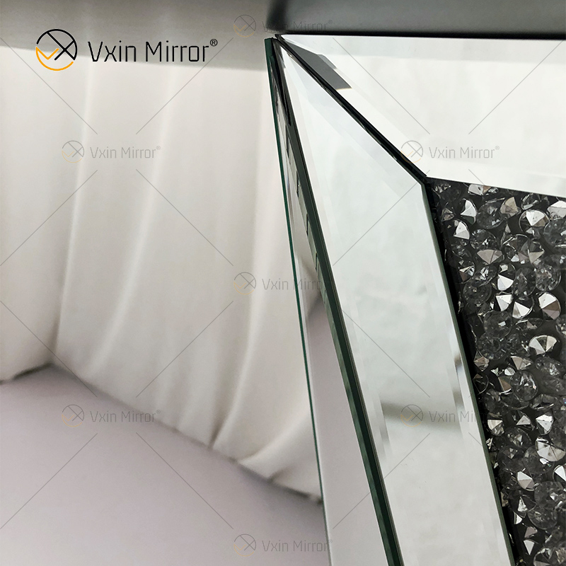 Mesa de console espelhada de diamante Vxin decoração moderna para casa de luxo