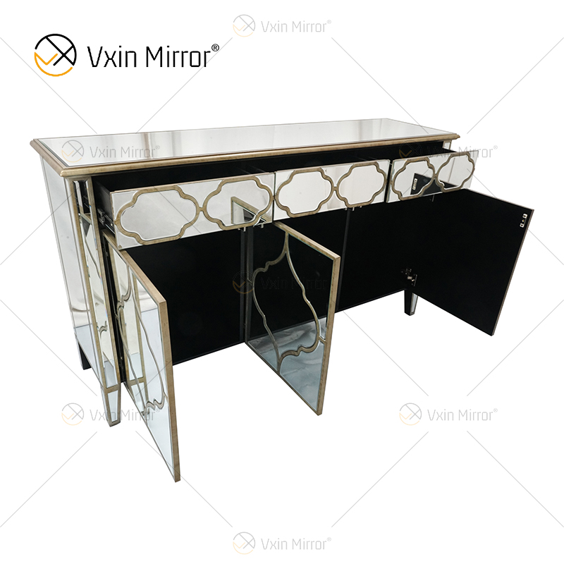 Armário de armário espelhado de luxo exclusivo WXF-667 com 3 gavetas 3 portas