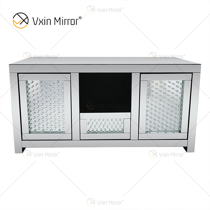 Venda imperdível 2019 móveis prata diamante cristal suportes de armário de TV 1 sorteio 2 portas