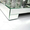 Móveis espelhados sala de estar europeu moderno WXF-162 design mais recente suportes de tv de vidro com diamante