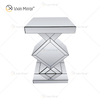 Atacado WXF-115-2 Espelho Mesa Lateral Cristal Elegante Luxo Móveis de Quarto Prata Mesa Lateral