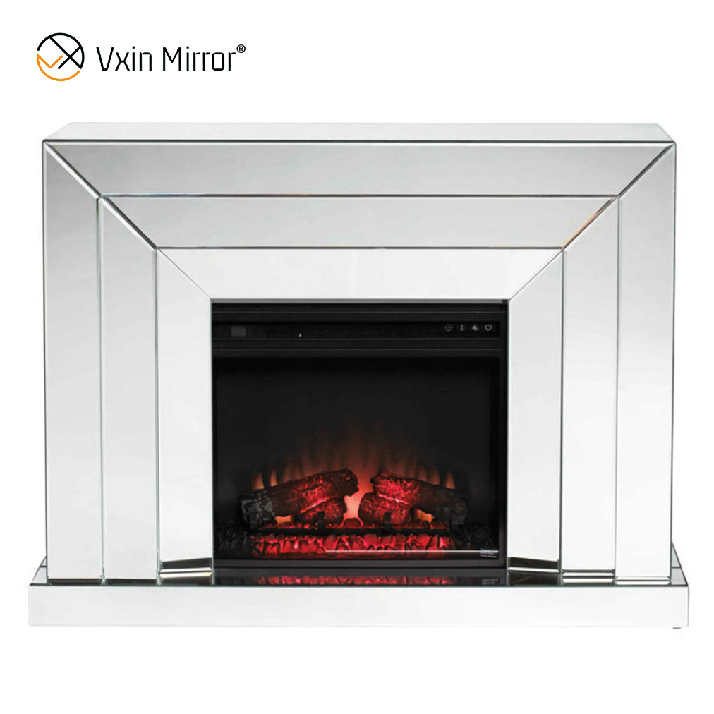 Lareira Espelho Lareira Elétrica com Revestimento Moderno Qualidade Log Combustível Efeito Interno WXWF-1100