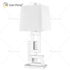 Fornecimento de fábrica WXTL-001 moderno espelho de mesa 3D prata com abajur para quarto
