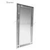 Venda imperdível 168 cm WXM-1082 decoração de parede prata diamante esmagado espelho retangular