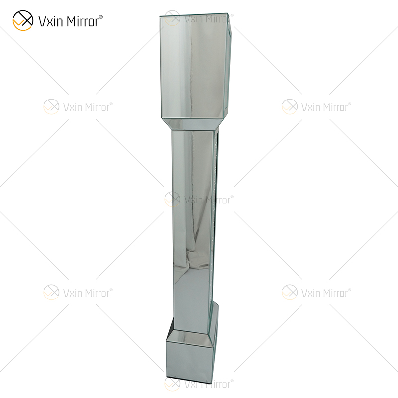 Relógio Espelhado WXMC-053 Elegante Diamante Prata Esmagado Relógio Avô