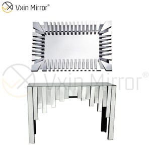 China Fornecedor Vxin Móveis Moderno Prata 3D Elegante Mesa de Salão Móveis Console Móveis Espelho Luxo
