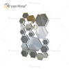 WXM-1778 Decoração de parede prata diamante esmagado vidro ninho espelho pendurado na parede